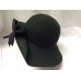 LADIES 100% WOOL W/BRIM Derby Style Hat Axcess Brand Made In England Dark Green  eb-97100282